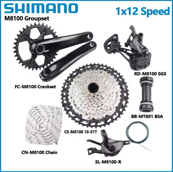 Bộ group Shimano Deore XT M8100 1x12S chính hãng